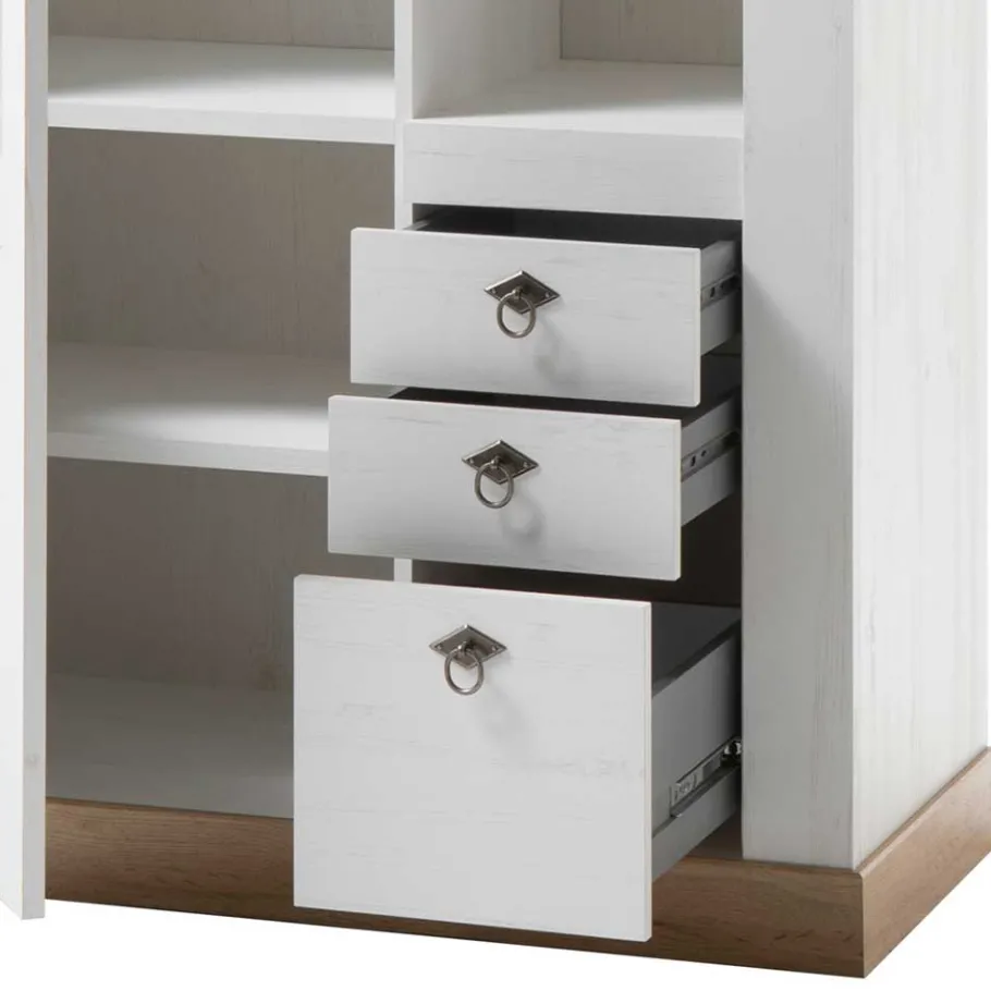 Discount Wohnen Country Style Vitrinenschrank zweifarbig - Diatara