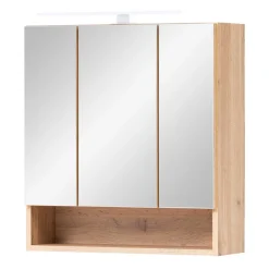 Online Wohnen 3D Spiegelschrank in Wildeiche Nachbildung - Tofias