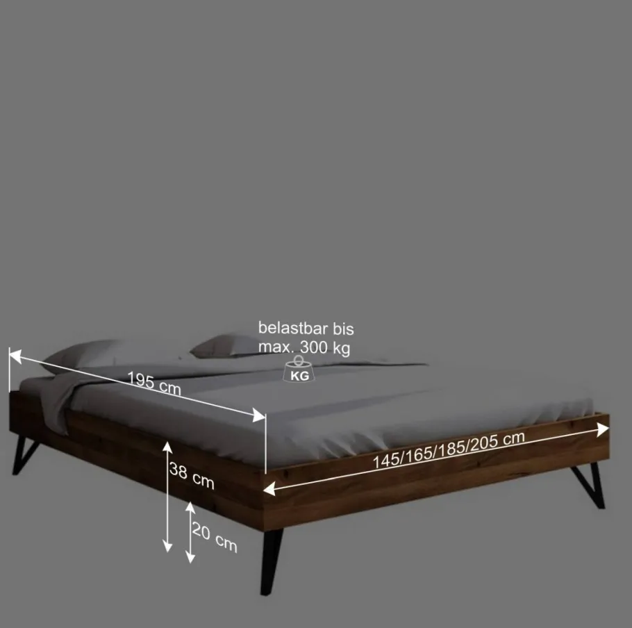 Clearance Wohnen Dachzimmer Holzbett mit 190cm Länge - Mandirov