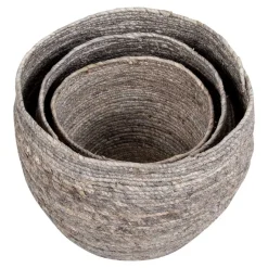 New Wohnen Dekorative Körbe aus Mais Geflecht - Artling (dreiteilig)