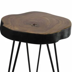 Online Wohnen Design Ablagetisch Tohema mit Baumkante dunkel