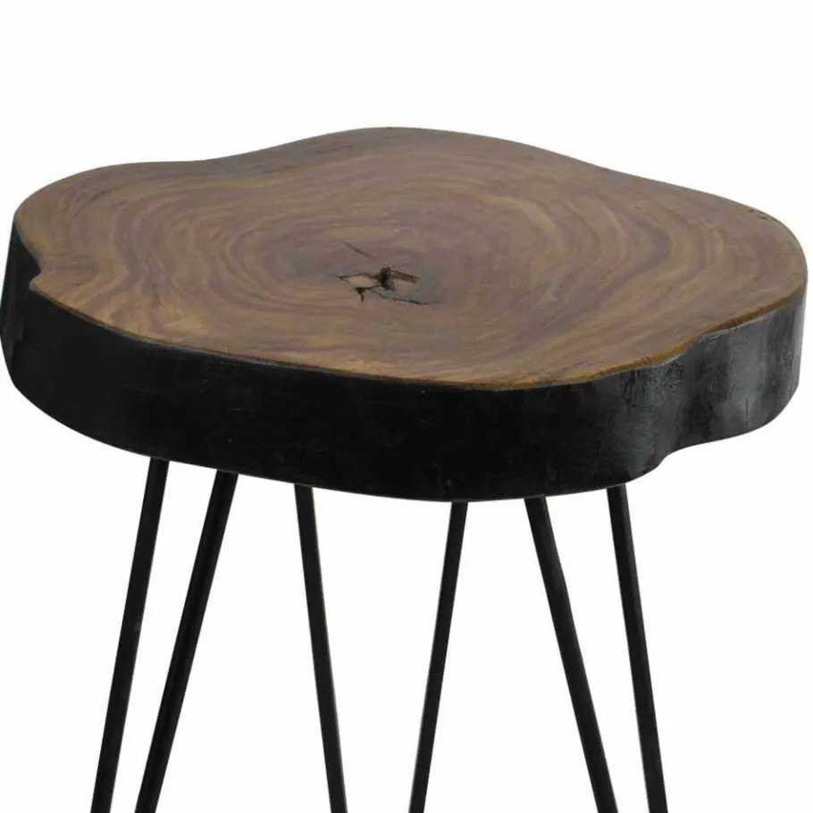 Online Wohnen Design Ablagetisch Tohema mit Baumkante dunkel