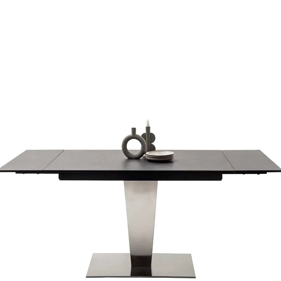 Discount Wohnen Design Ausziehtisch aus Glas und Keramik - Lagorene