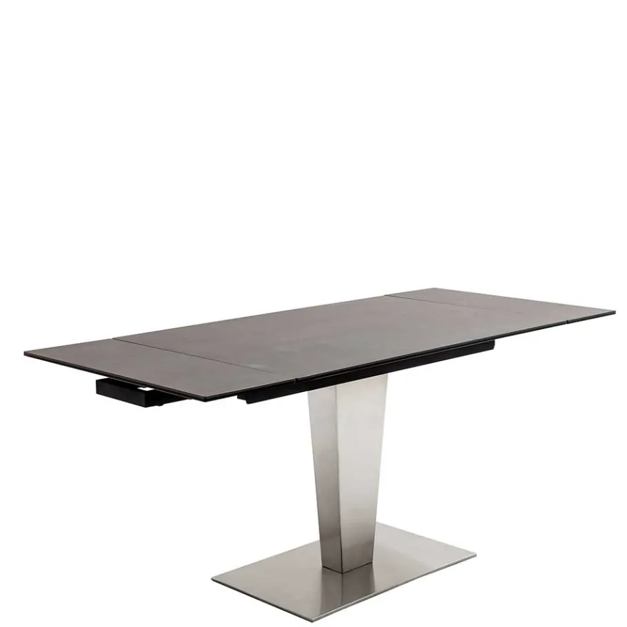 Discount Wohnen Design Ausziehtisch aus Glas und Keramik - Lagorene