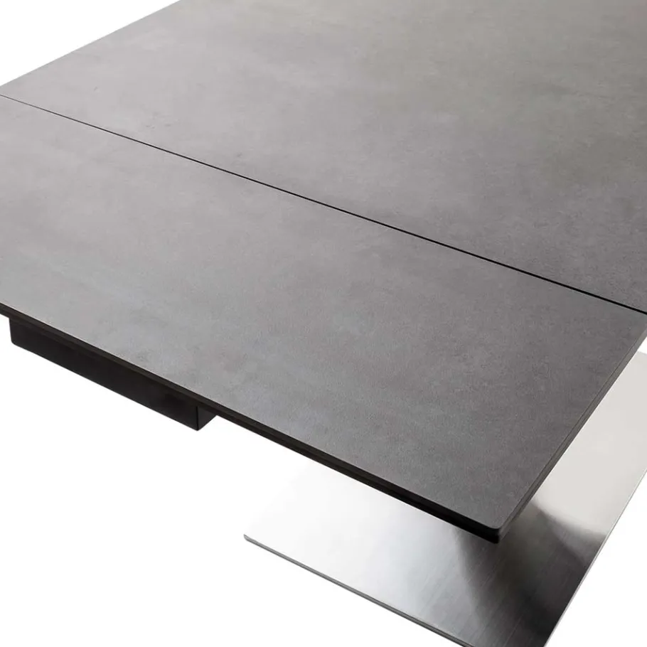 Discount Wohnen Design Ausziehtisch aus Glas und Keramik - Lagorene