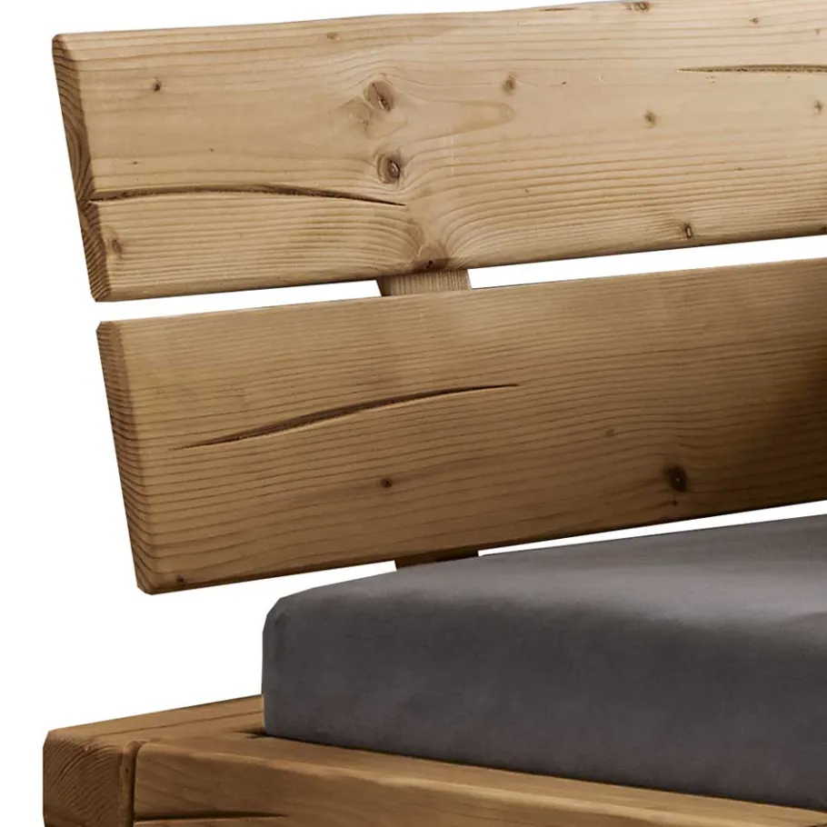 Online Wohnen Design Balkenbett aus Fichte rustikal - Rucia