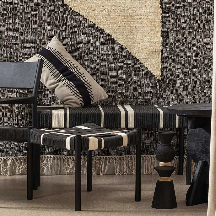 Best Wohnen Design Bank in Schwarz mit Weiß - Giuseppa