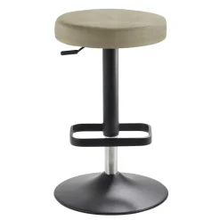 Outlet Wohnen Design Barhocker in Taupe & Schwarz - Greogia