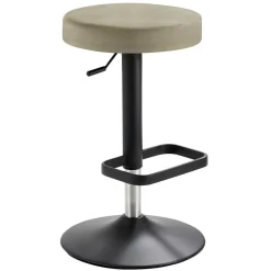 Outlet Wohnen Design Barhocker in Taupe & Schwarz - Greogia
