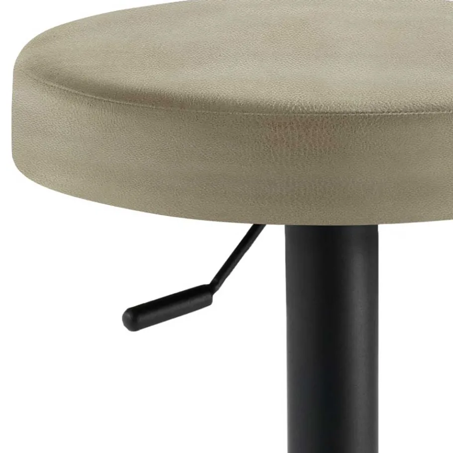 Outlet Wohnen Design Barhocker in Taupe & Schwarz - Greogia