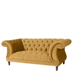 Discount Wohnen Design Barocksofa in Gelb Samtvelours - Alisho