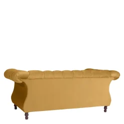 Discount Wohnen Design Barocksofa in Gelb Samtvelours - Alisho