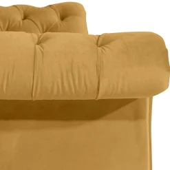 Discount Wohnen Design Barocksofa in Gelb Samtvelours - Alisho