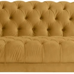 Discount Wohnen Design Barocksofa in Gelb Samtvelours - Alisho