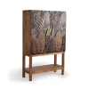 Hot Wohnen Design Barschrank mit Schnitzerei und Lack - Marcel