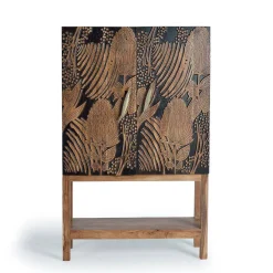 Hot Wohnen Design Barschrank mit Schnitzerei und Lack - Marcel