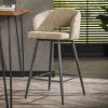 Clearance Wohnen Design Barstuhl aus Boucle in Beige - Ludizia (2er Set)