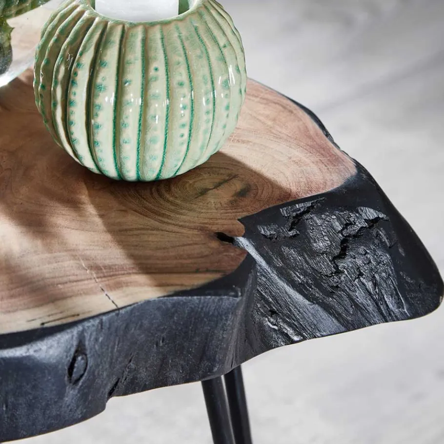 Hot Wohnen Design Beistelltisch aus Baumscheibe Akazie - Nava