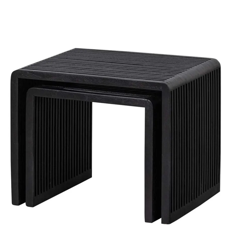 Discount Wohnen Design Beistelltisch Duo in Schwarz - Bagaci (zweiteilig)