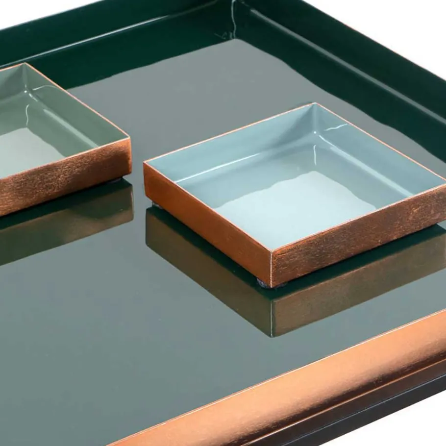 New Wohnen Design Beistelltisch mit 2 Einsätzen - Zalio