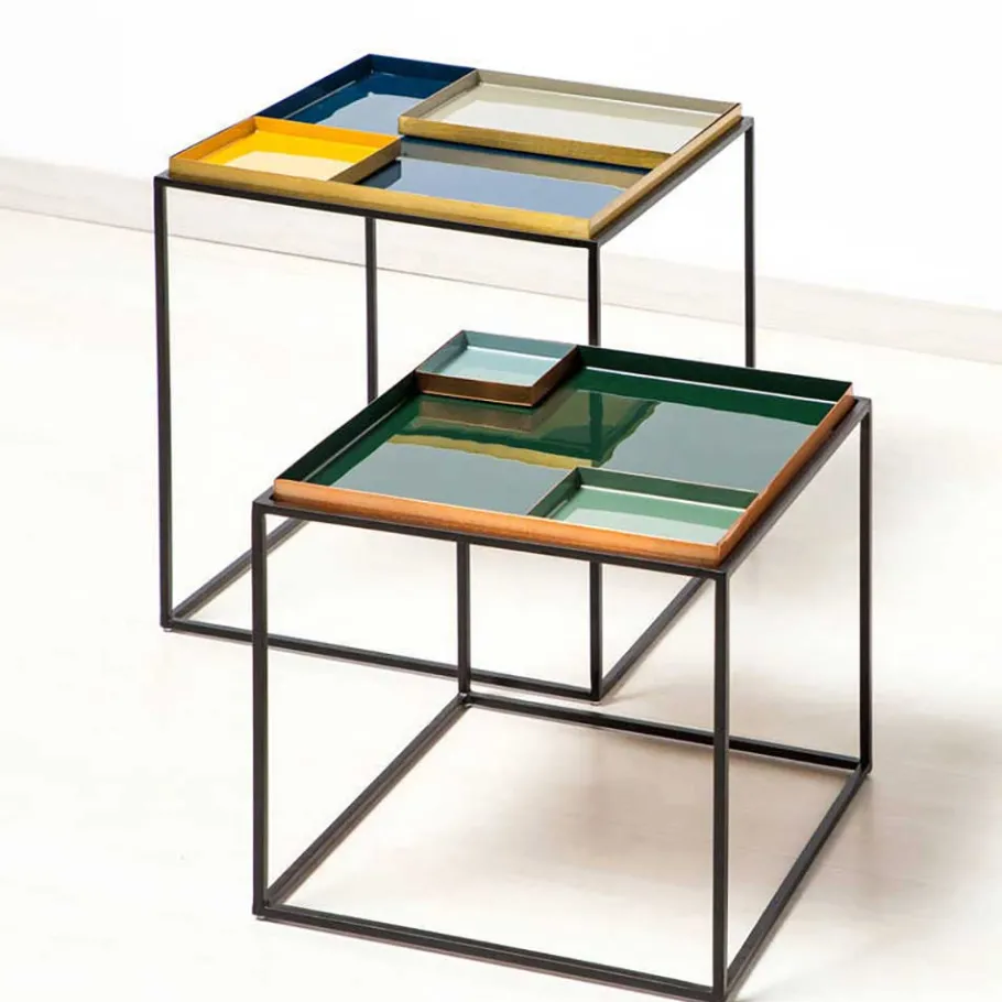 New Wohnen Design Beistelltisch mit 2 Einsätzen - Zalio