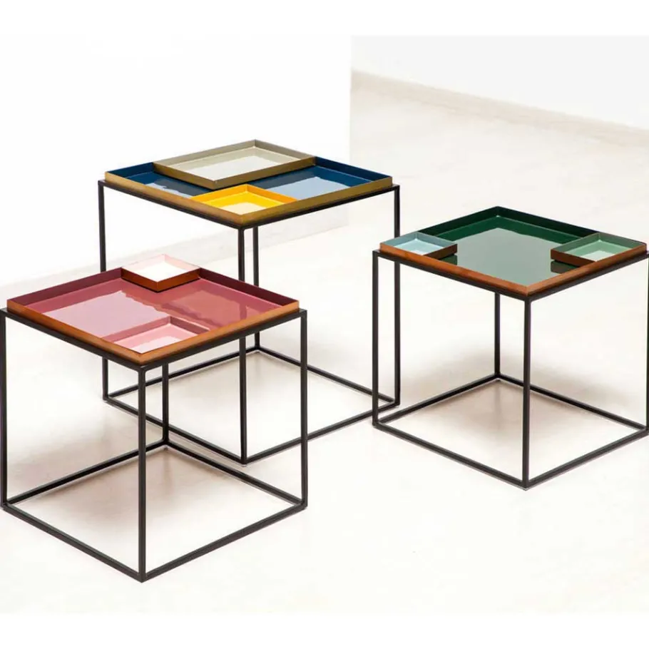 New Wohnen Design Beistelltisch mit 2 Einsätzen - Zalio