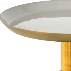 New Wohnen Design Beistelltisch mit Rauchglas Fuß - Fernandez