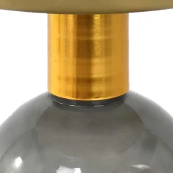 New Wohnen Design Beistelltisch mit Rauchglas Fuß - Fernandez