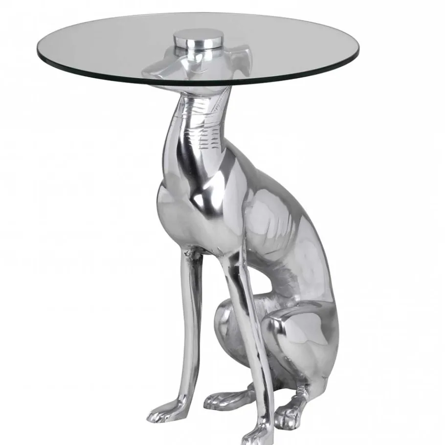 Best Wohnen Design Beistelltisch mit Säulengestell Hund - Cacia