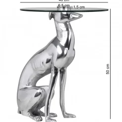 Best Wohnen Design Beistelltisch mit Säulengestell Hund - Cacia