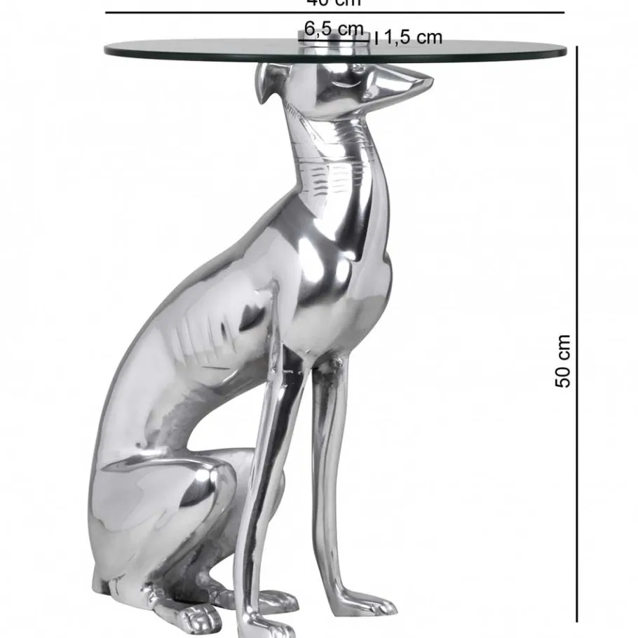 Best Wohnen Design Beistelltisch mit Säulengestell Hund - Cacia