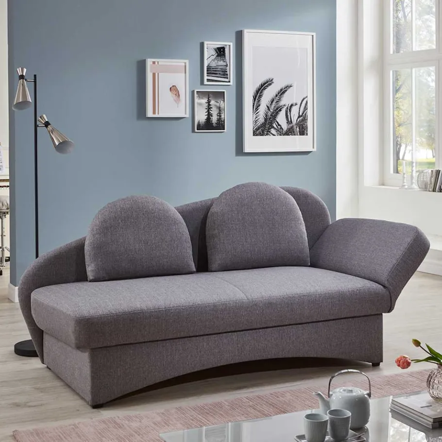 Best Wohnen Design Bettcouch in Grau - Maelas