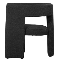 Sale Wohnen Design Cocktailsessel in Dunkelgrau Boucle - Seanno