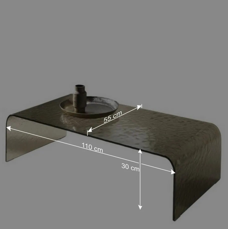 Wohnen Design Couchtisch aus Strukturglas - Jula