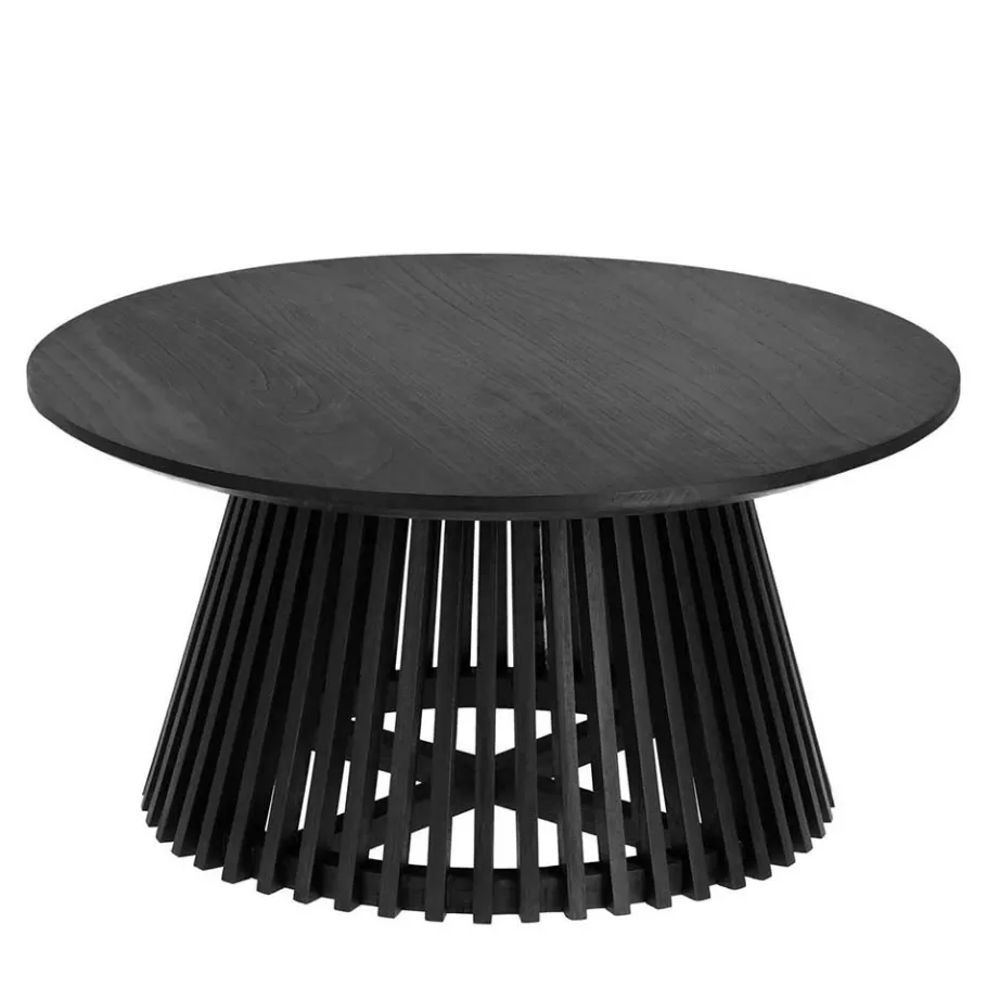 Best Wohnen Design Couchtisch aus Zedrachholz in Schwarz - Benns