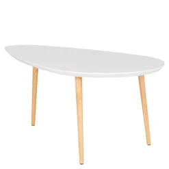 Hot Wohnen Design Couchtisch in Weiß & Natur - Standos