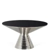 Best Wohnen Design Couchtisch mit schwarzer Glasplatte - Coralla