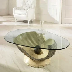 Online Wohnen Design Couchtisch Ricana mit Glasplatte