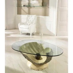 Online Wohnen Design Couchtisch Ricana mit Glasplatte
