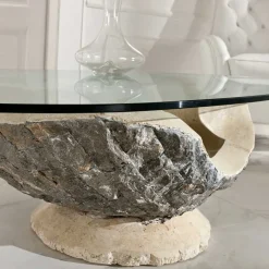 Online Wohnen Design Couchtisch Ricana mit Glasplatte