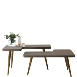 Outlet Wohnen Design Couchtische mit Betonplatte - Varhida (zweiteilig)
