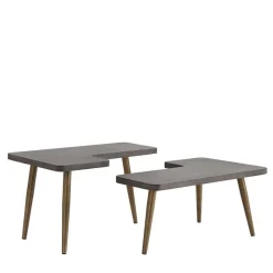 Outlet Wohnen Design Couchtische mit Betonplatte - Varhida (zweiteilig)