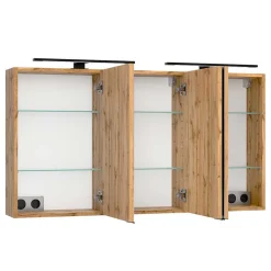 Best Wohnen Design Doppel-Waschtisch & Spiegelschrank - Crystoga (zweiteilig)