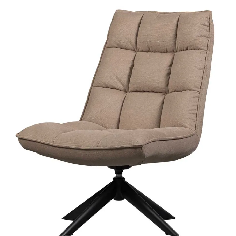 Hot Wohnen Design Drehsessel in Beige Stoff - Novo