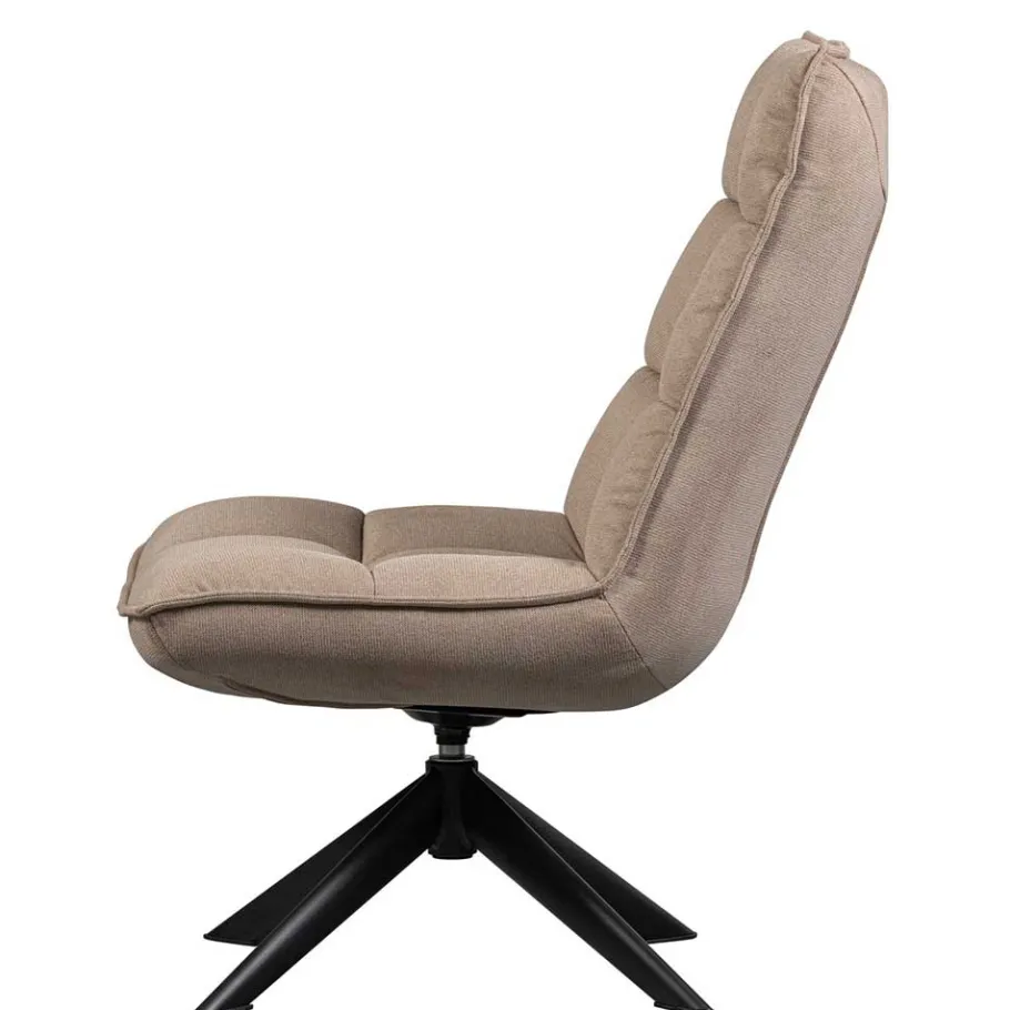 Hot Wohnen Design Drehsessel in Beige Stoff - Novo