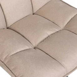 Hot Wohnen Design Drehsessel in Beige Stoff - Novo