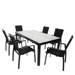 Best Wohnen Design Essgruppe für den Garten - Marino (siebenteilig)