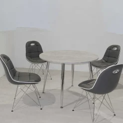 Clearance Wohnen Design Essgruppe in Rund - Flumicina (fünfteilig)