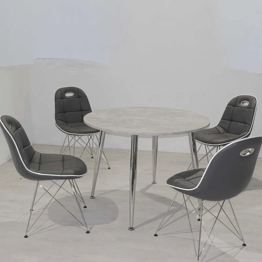 Clearance Wohnen Design Essgruppe in Rund - Flumicina (fünfteilig)