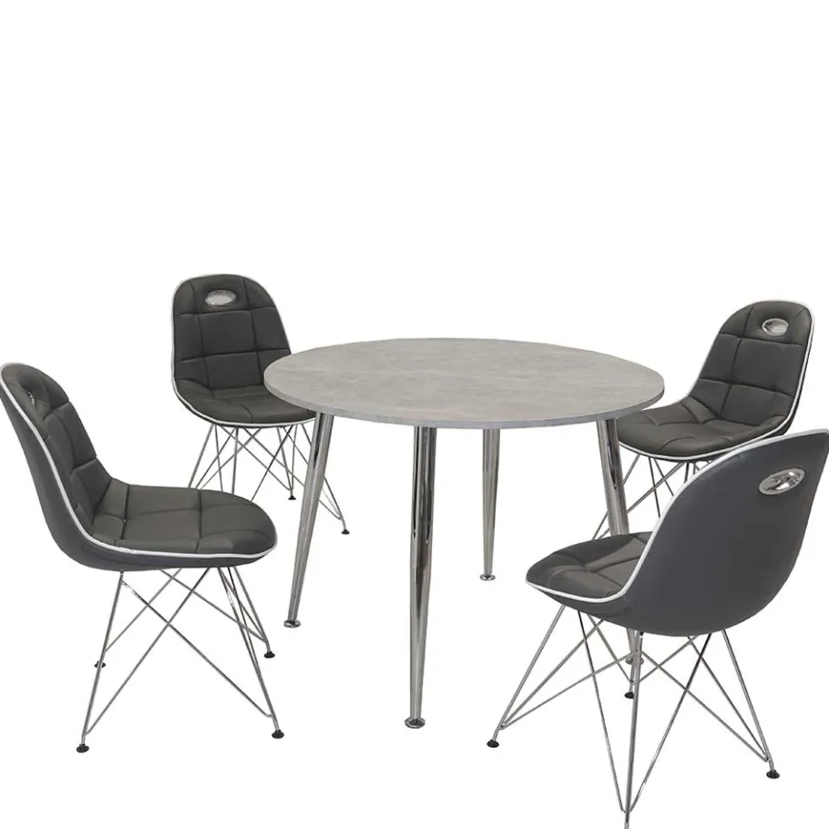 Clearance Wohnen Design Essgruppe in Rund - Flumicina (fünfteilig)